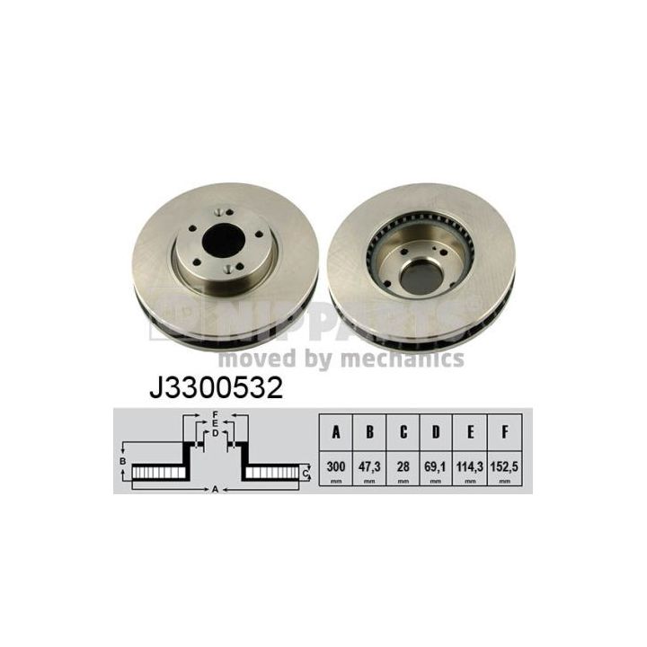 Stabdžių diskas NIPPARTS J3300532