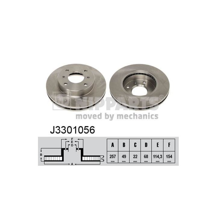 Stabdžių diskas NIPPARTS J3301056