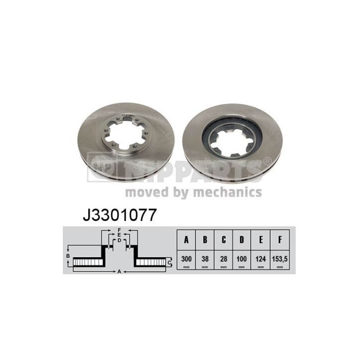 Stabdžių diskas NIPPARTS J3301077