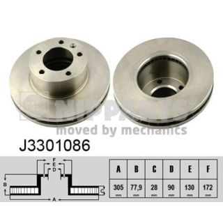 Stabdžių diskas NIPPARTS J3301086