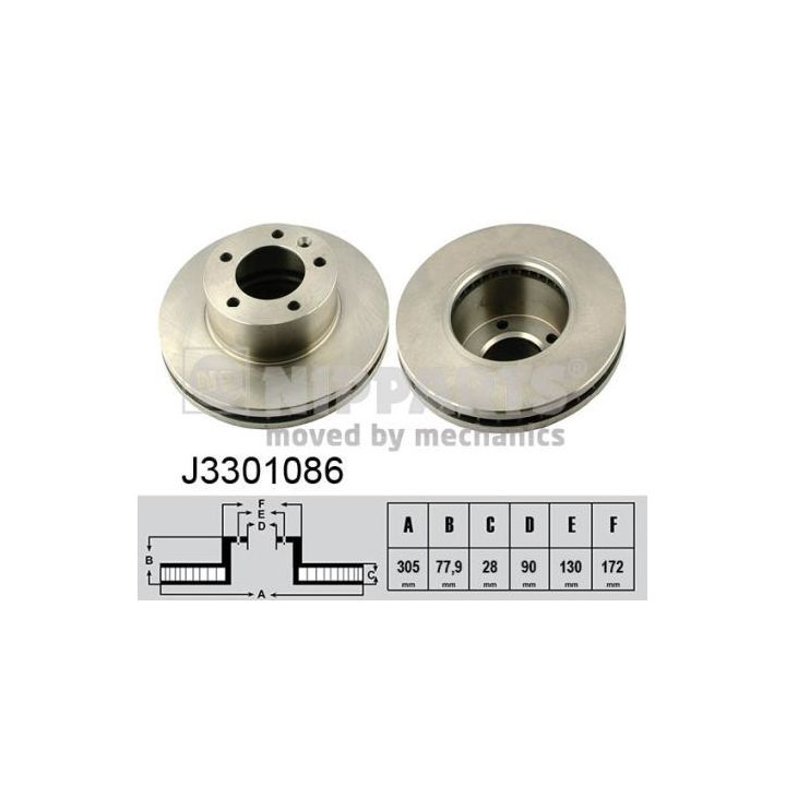 Stabdžių diskas NIPPARTS J3301086