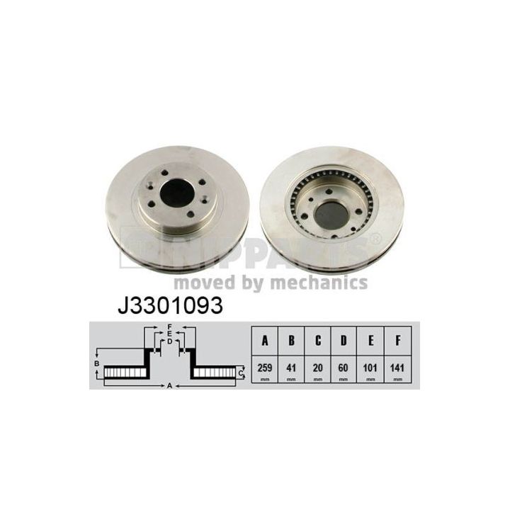 Stabdžių diskas NIPPARTS J3301093