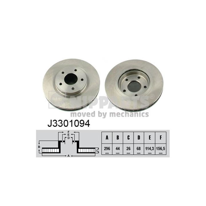 Stabdžių diskas NIPPARTS J3301094