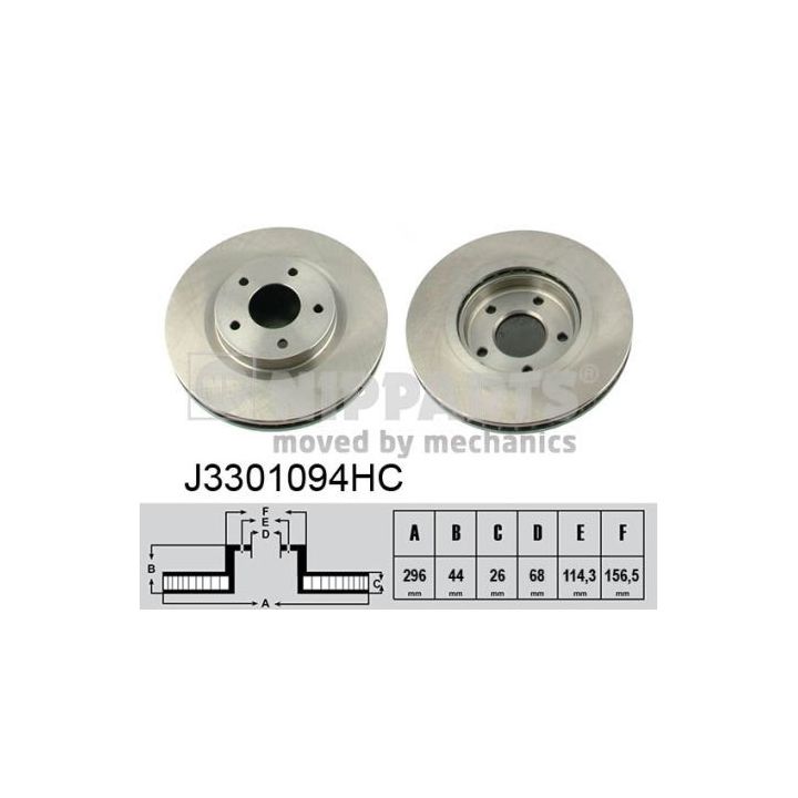 Stabdžių diskas NIPPARTS J3301094HC