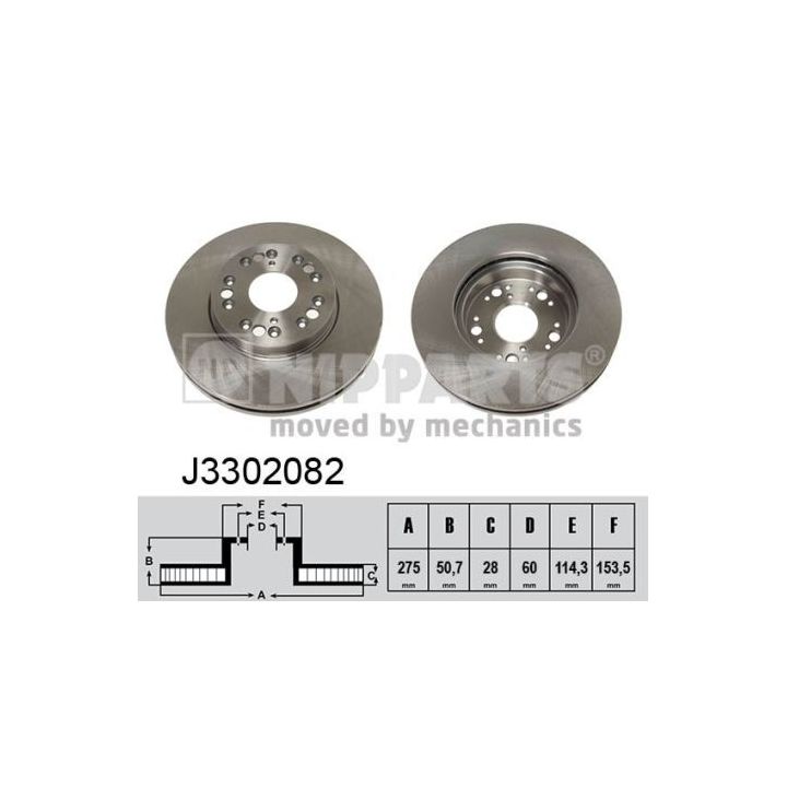 Stabdžių diskas NIPPARTS J3302082