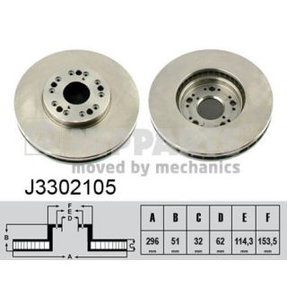 Stabdžių diskas NIPPARTS J3302105