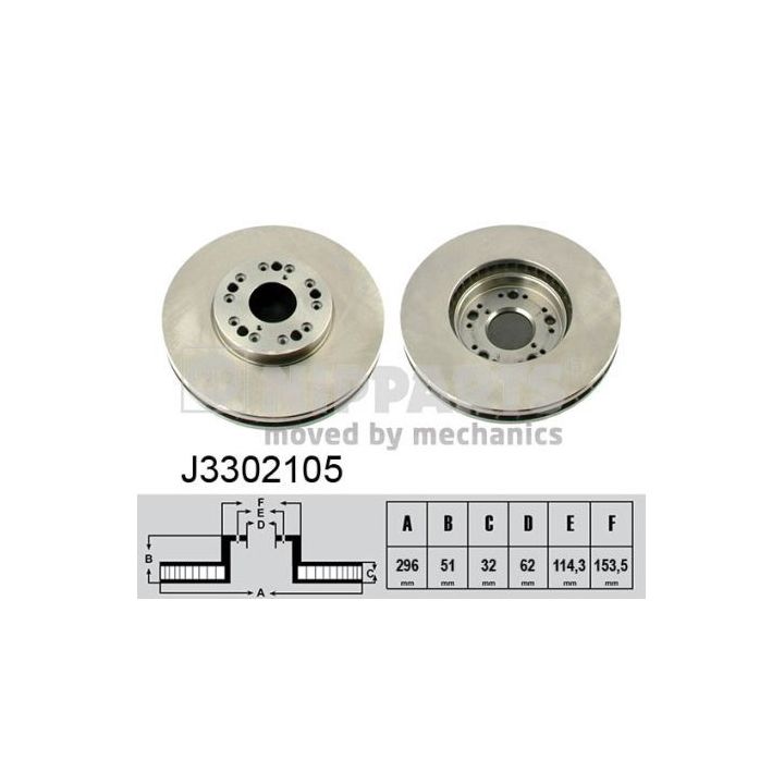 Stabdžių diskas NIPPARTS J3302105