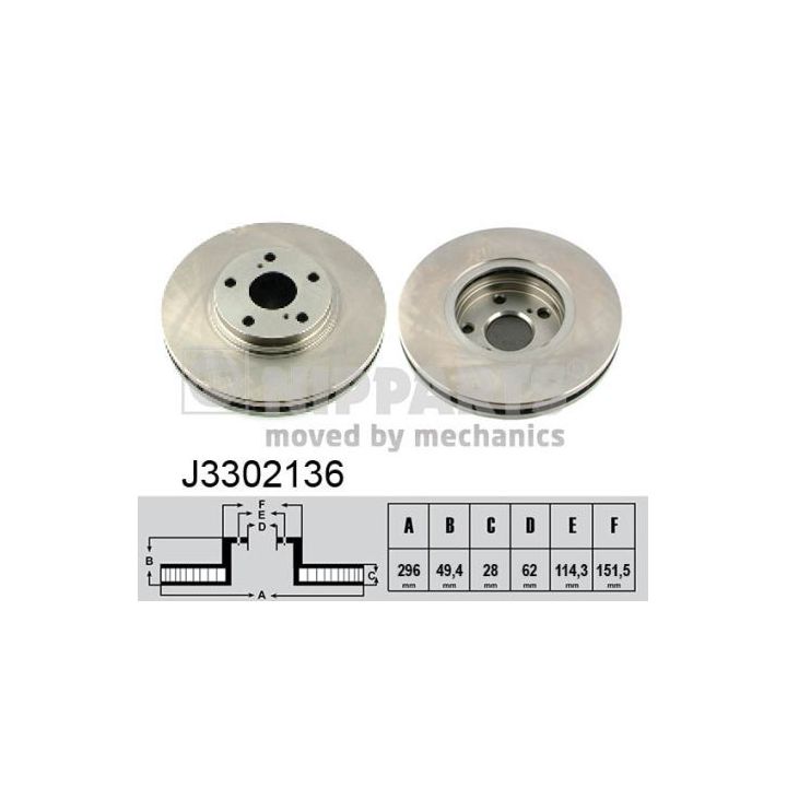 Stabdžių diskas NIPPARTS J3302136