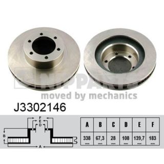 Stabdžių diskas NIPPARTS J3302146