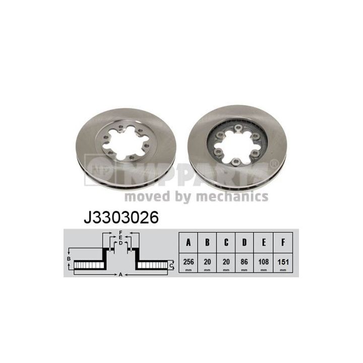 Stabdžių diskas NIPPARTS J3303026