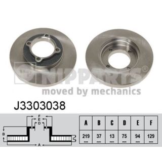 Stabdžių diskas NIPPARTS J3303038