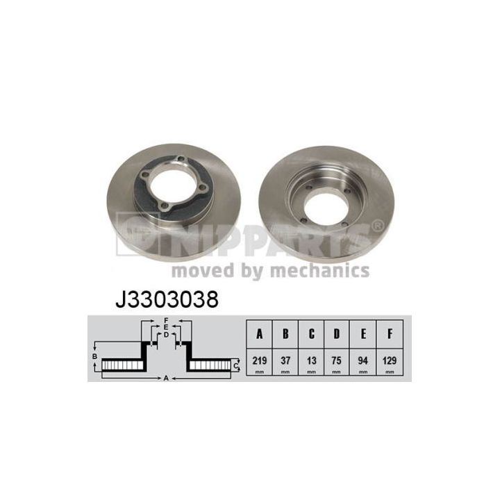 Stabdžių diskas NIPPARTS J3303038