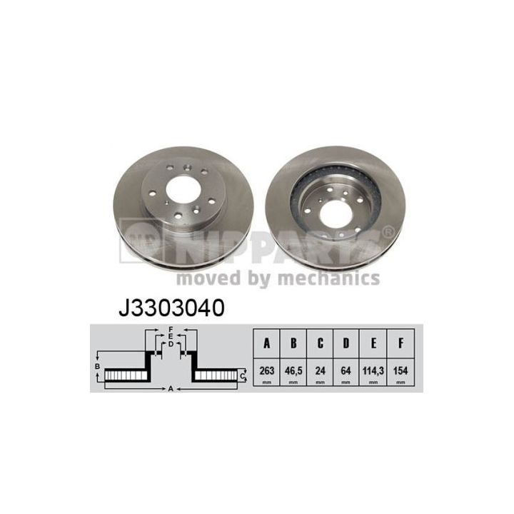 Stabdžių diskas NIPPARTS J3303040