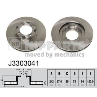 Stabdžių diskas NIPPARTS J3303041