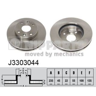 Stabdžių diskas NIPPARTS J3303044