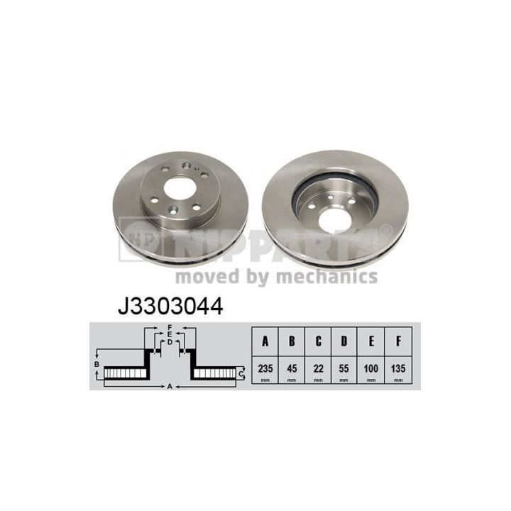 Stabdžių diskas NIPPARTS J3303044