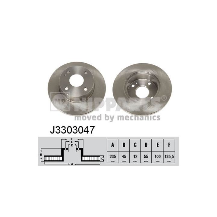 Stabdžių diskas NIPPARTS J3303047