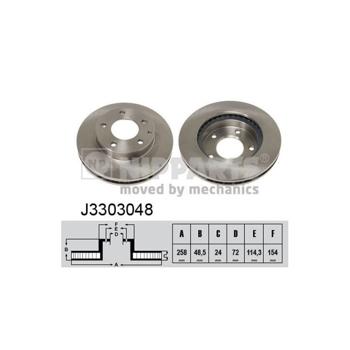 Stabdžių diskas NIPPARTS J3303048