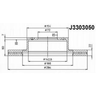 Stabdžių diskas NIPPARTS J3303050