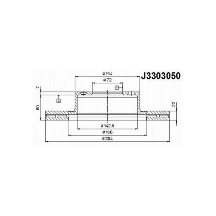 Stabdžių diskas NIPPARTS J3303050