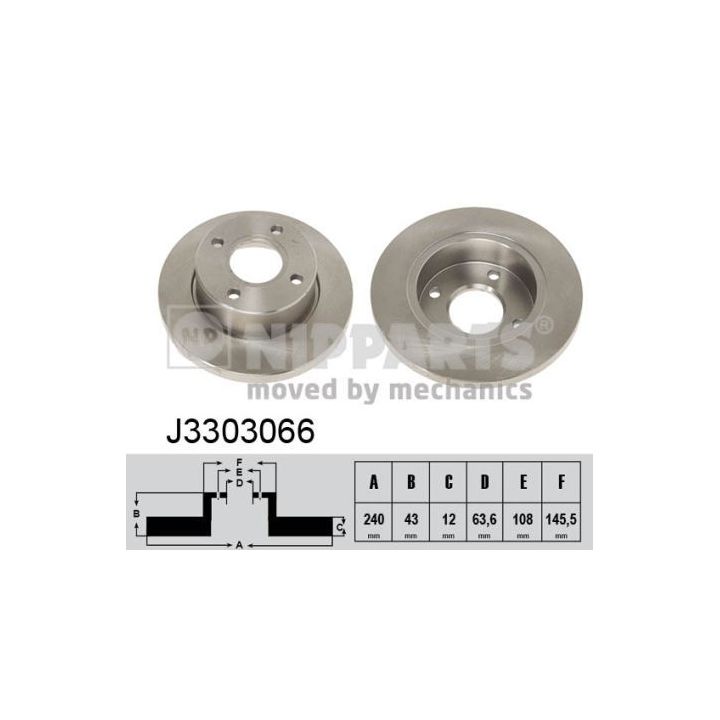 Stabdžių diskas NIPPARTS J3303066