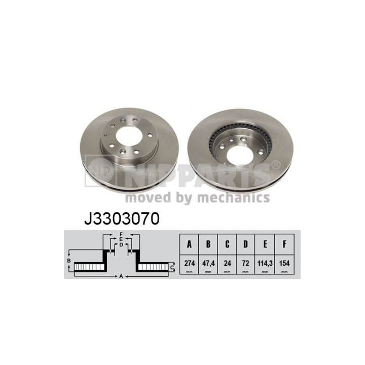Stabdžių diskas NIPPARTS J3303070