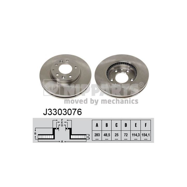 Stabdžių diskas NIPPARTS J3303076
