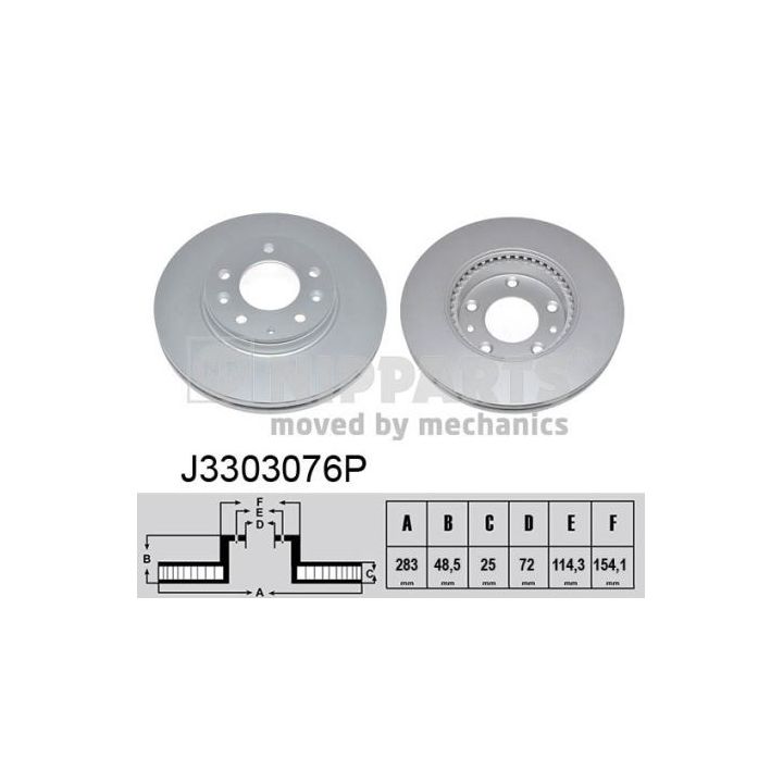 Stabdžių diskas NIPPARTS J3303076P