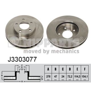 Stabdžių diskas NIPPARTS J3303077
