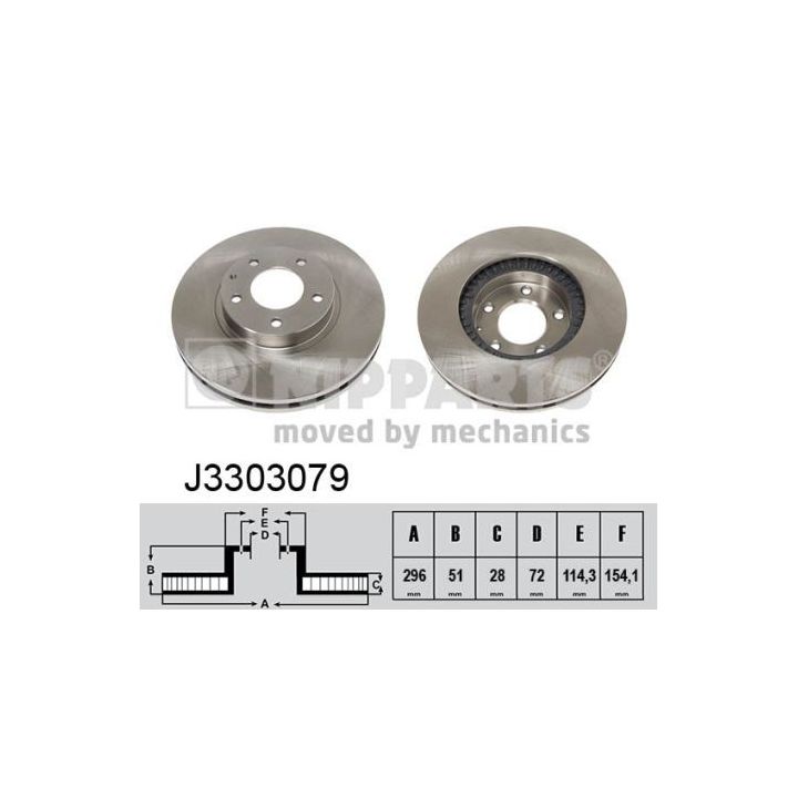 Stabdžių diskas NIPPARTS J3303079