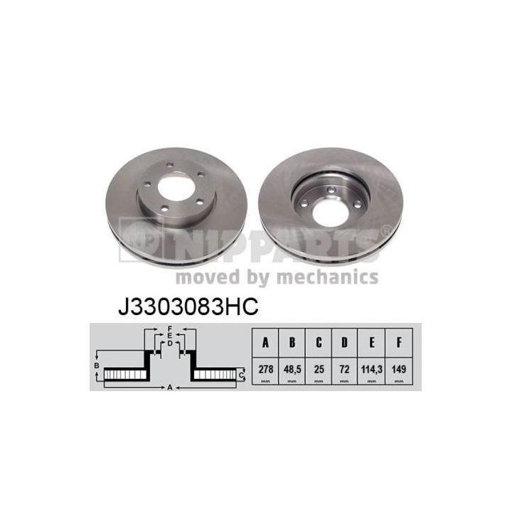 Stabdžių diskas NIPPARTS J3303083HC