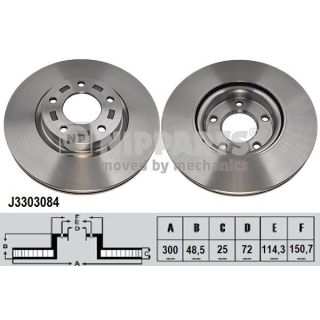 Stabdžių diskas NIPPARTS J3303084