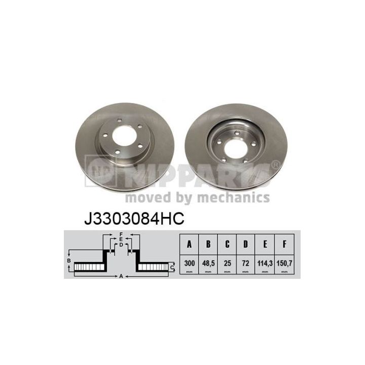 Stabdžių diskas NIPPARTS J3303084HC