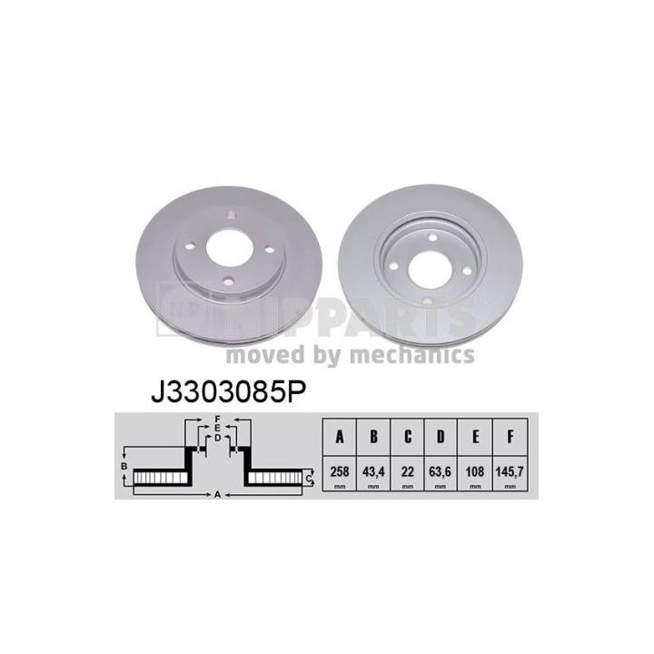 Stabdžių diskas NIPPARTS J3303085P