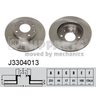Stabdžių diskas NIPPARTS J3304013