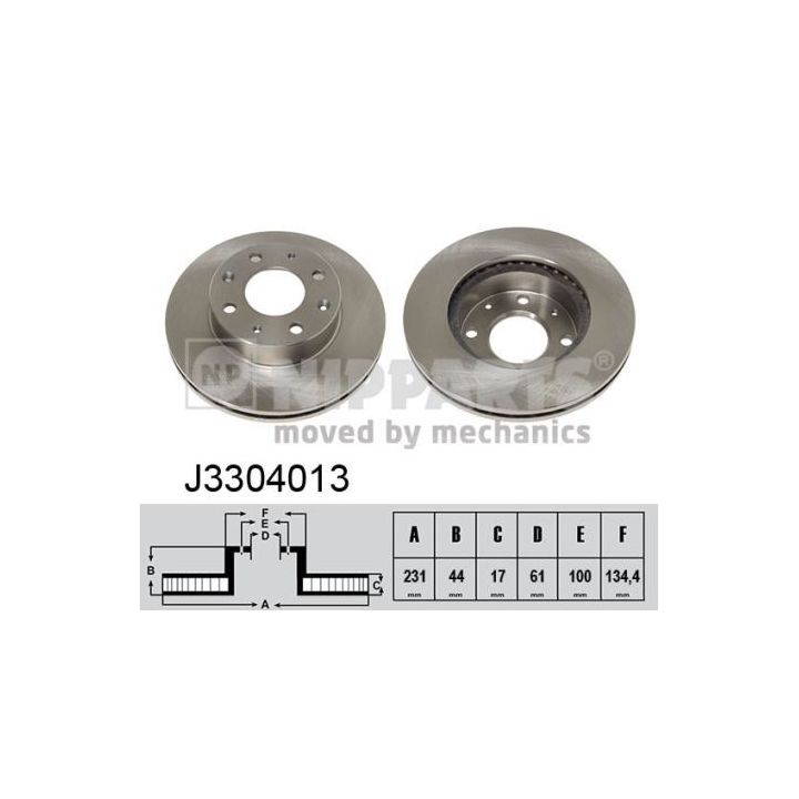 Stabdžių diskas NIPPARTS J3304013