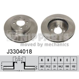 Stabdžių diskas NIPPARTS J3304018