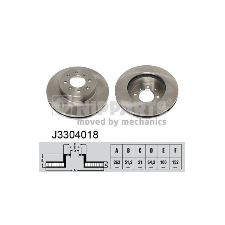 Stabdžių diskas NIPPARTS J3304018