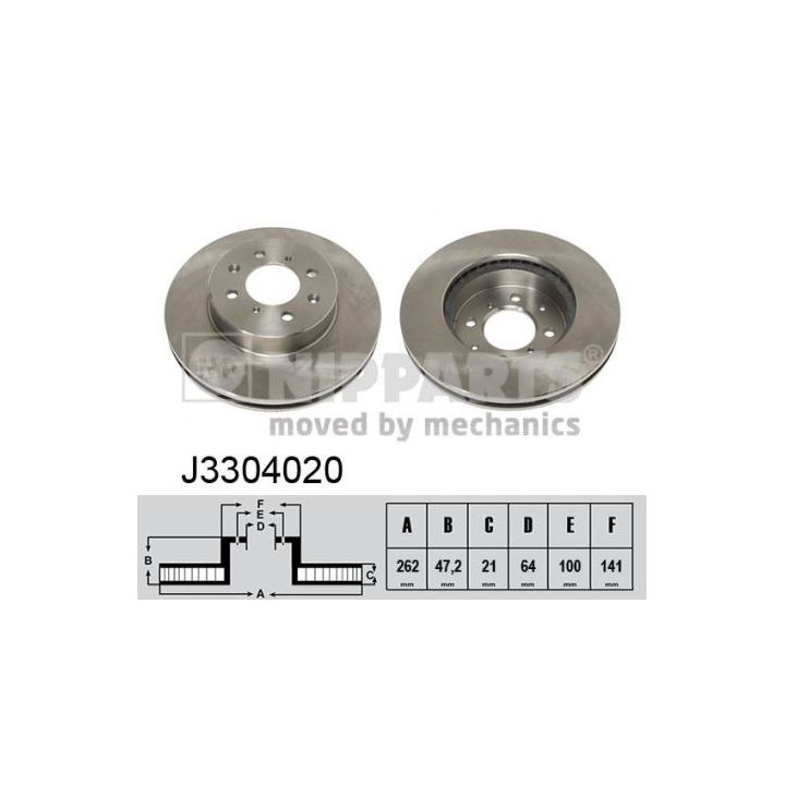 Stabdžių diskas NIPPARTS J3304020