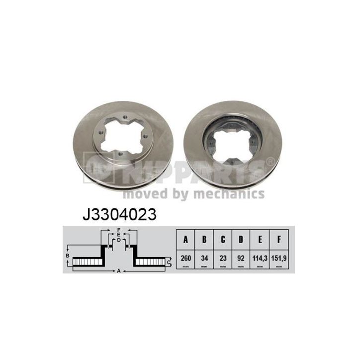 Stabdžių diskas NIPPARTS J3304023