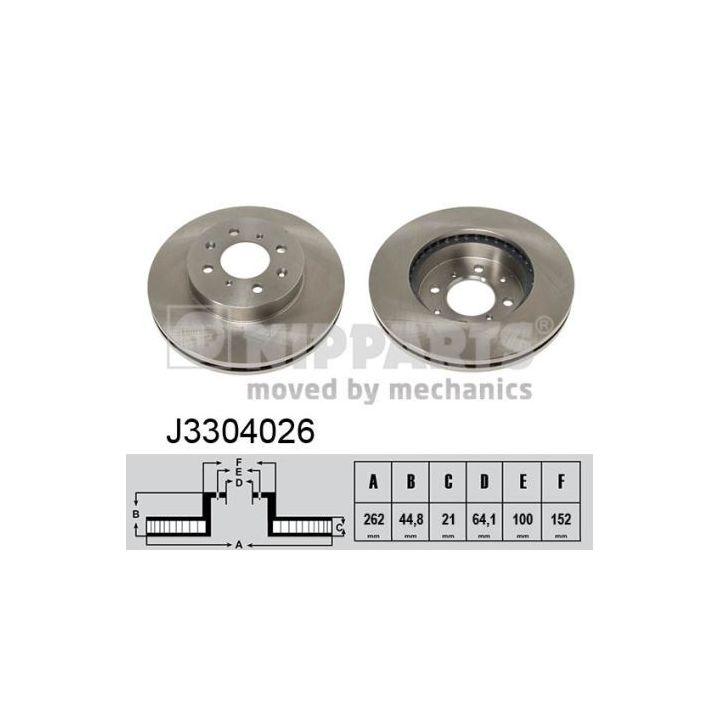 Stabdžių diskas NIPPARTS J3304026