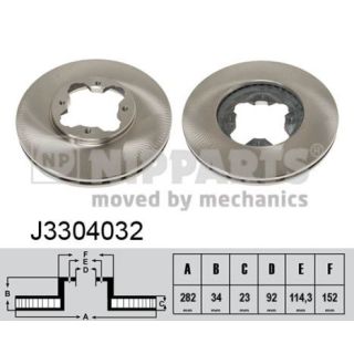 Stabdžių diskas NIPPARTS J3304032