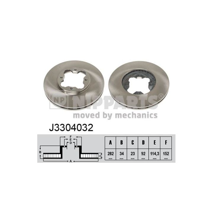 Stabdžių diskas NIPPARTS J3304032