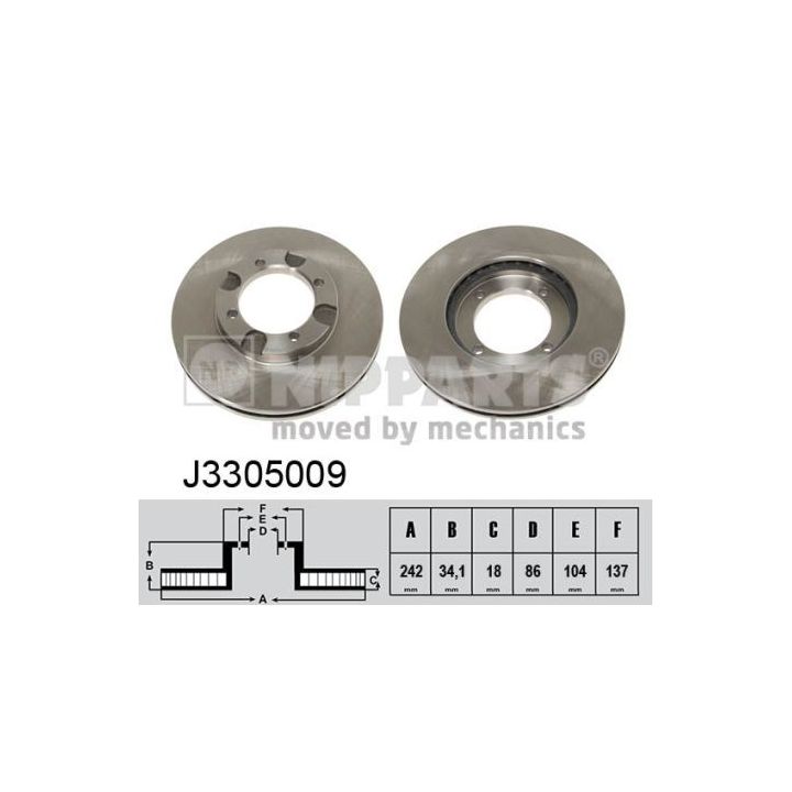 Stabdžių diskas NIPPARTS J3305009