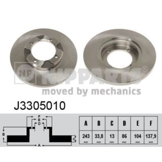 Stabdžių diskas NIPPARTS J3305010