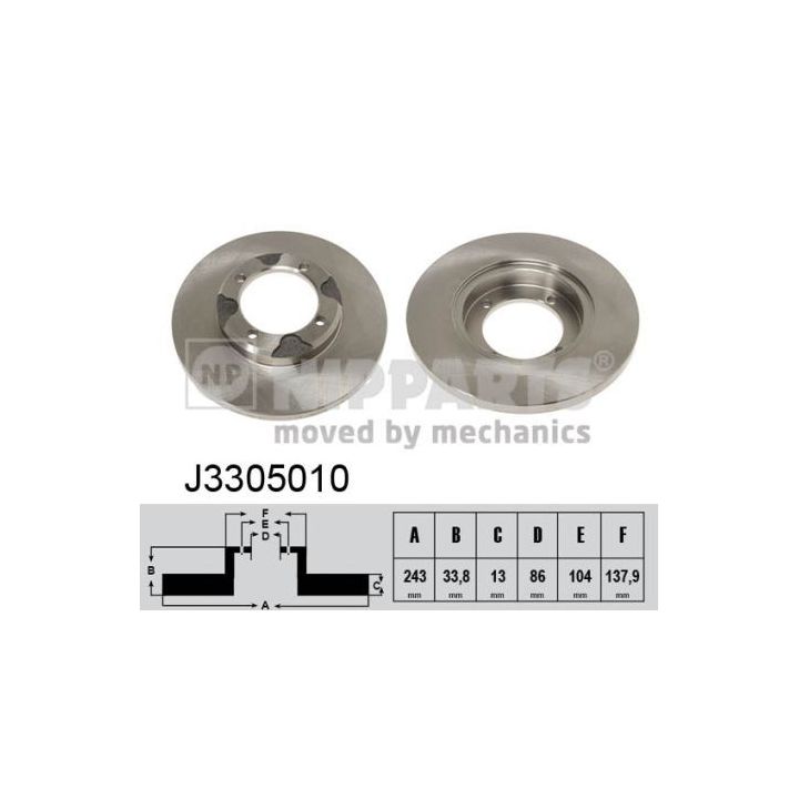 Stabdžių diskas NIPPARTS J3305010