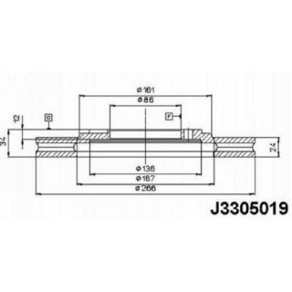 Stabdžių diskas NIPPARTS J3305019