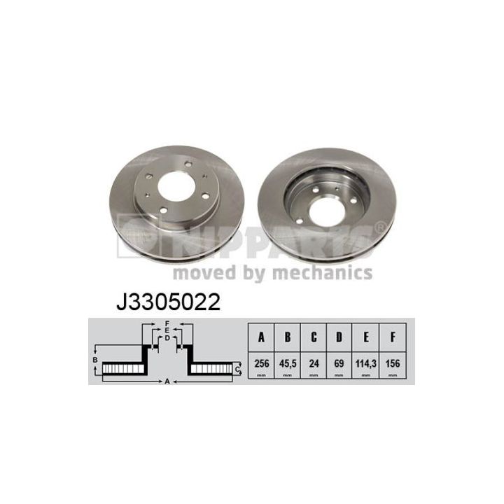 Stabdžių diskas NIPPARTS J3305022