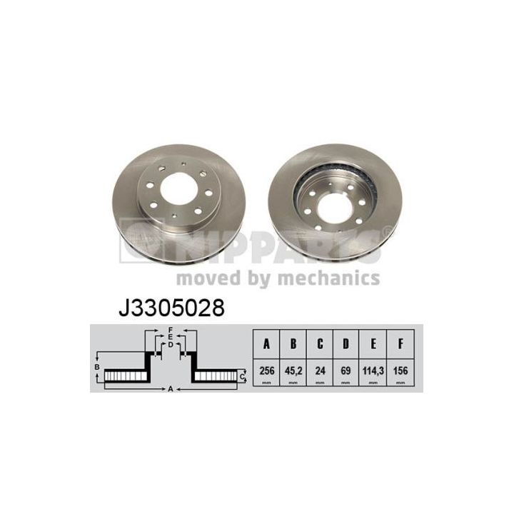 Stabdžių diskas NIPPARTS J3305028