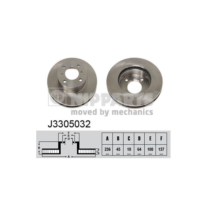 Stabdžių diskas NIPPARTS J3305032